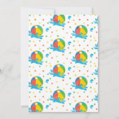 プールパーティー誕生日ボーイガールサンキューカード 招待状 (裏面)