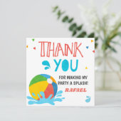 プールパーティー誕生日ボーイガール 招待状 (スタンド正面)