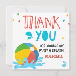 プールパーティー誕生日ボーイガール 招待状