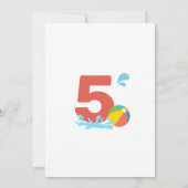 プールパーティー誕生日ボーイガール 招待状 (裏面)