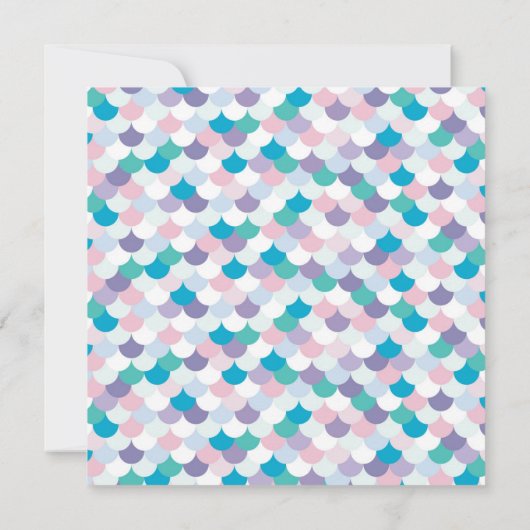 プールパーティー誕生日マーメイド招待状ガール 招待状 (裏面)