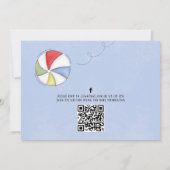 プールパーティー誕生日夏トレンディー水彩ビーチ 招待状 (裏面)