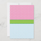 プールパーティー誕生日招待状スプリッシュスプラッシュガール 招待状 (裏面)