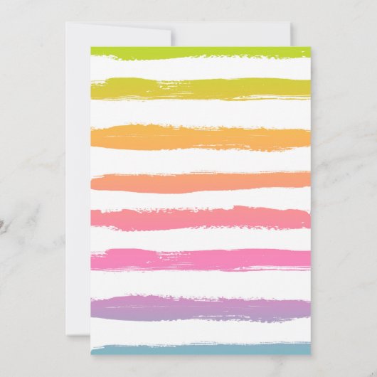 プールパーティー誕生日招待状トロピカルフラミンゴ 招待状 (裏面)