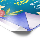 プールパーティー誕生日招待状、夏パーティー フォトプリント (角)