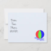 プールパーティー誕生日招待状 招待状 (裏面)