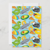 プールパーティー誕生日招待状 招待状 (裏面)