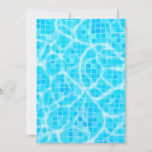 プールパーティー誕生日招待状 招待状 (裏面)