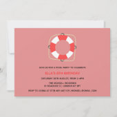 プールパーティー誕生日招待状 招待状 (正面)