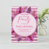 プールパーティー誕生日招待状 招待状 (スタンド正面)