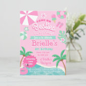 プールパーティー誕生日招待状 招待状 (スタンド正面)