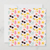 プールパーティー誕生日招待状 招待状 (裏面)