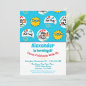 プールパーティー誕生日招待状　水泳　夏 招待状 (スタンド正面)