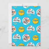 プールパーティー誕生日招待状　水泳　夏 招待状 (裏面)