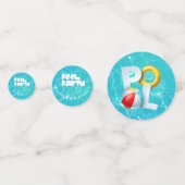 プールパーティー誕生日 コンフェッティ (裏面)