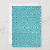 プールパーティー誕生日 | 人魚 | 招待状 (裏面)