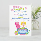 プールパーティー誕生日 招待状 (スタンド正面)