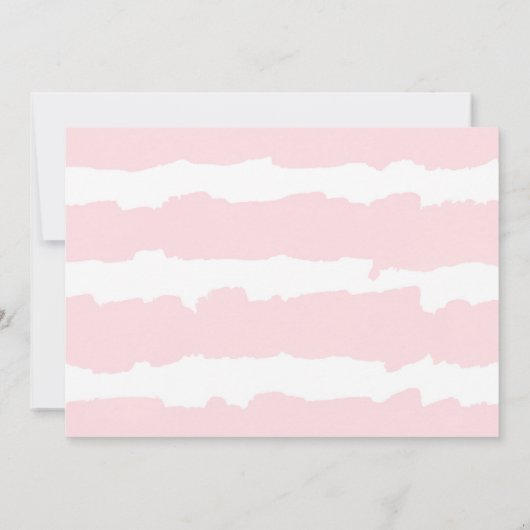 プールパーティー誕生日、熱帯ピンクと金ゴールド写真 招待状 (裏面)