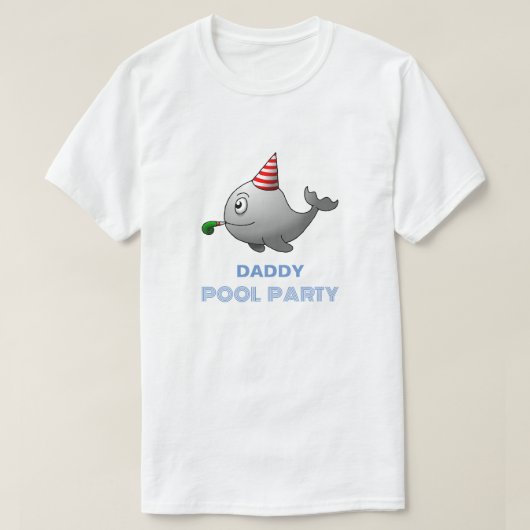 プールパーティー誕生日 Tシャツ (デザイン正面)