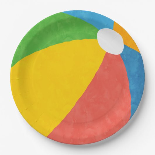 プールパーティー誕生日Decor供給 ペーパープレート (正面)