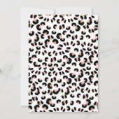 プールパーティー金ゴールドLeopardプリントプール誕生日 招待状 (裏面)