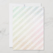 プールパーティー1st誕生日パーティーサンキューカード 招待状 (裏面)