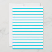 プールパーティー9番目のバースデーパーティ招待状 (裏面)