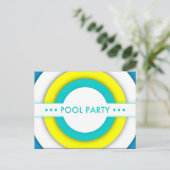 プールパーティー インビテーションポストカード (スタンド正面)