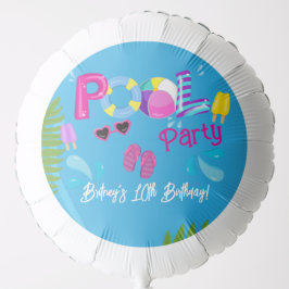 プールパーティー サマーガール 誕生日パーティー バルーン