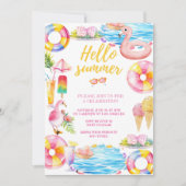 プールパーティー | サマーパーティーのご案内 招待状 (正面)
