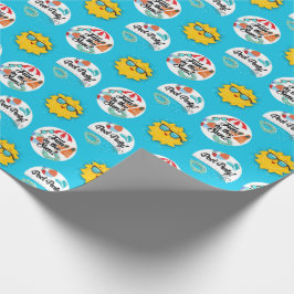 プールパーティー – スイミング誕生日デコール ラッピングペーパー