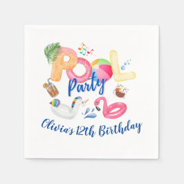 プールパーティー スタンダードカクテルナプキン