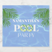 プールパーティー スパークリングワインラベル (シングルラベル)