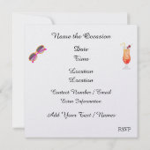 プールパーティー-スマイル! 招待状 (裏面)