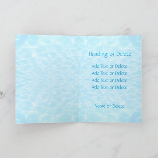 プールパーティー ビーチパーティー サマーパーティー おしゃれ モダン 招待状 (内部)