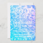 プールパーティー ビーチパーティー サマーパーティー モダンシック 招待状 (正面)
