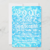 プールパーティー ビーチパーティー サマーパーティー モダン クール 招待状 (正面)