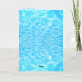 プールパーティー ビーチパーティー サマーパーティー 水のテクスチャー 招待状 (裏面)