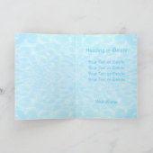 プールパーティー ビーチパーティー サマーパーティー 水のテクスチャ 招待状 (内部)