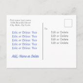 プールパーティー ビーチパーティー サマーパーティー 水の波紋 インビテーションポストカード (裏面)