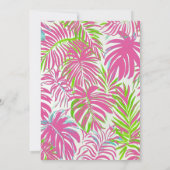 プールパーティー ピンクビーチ 招待状 (裏面)