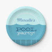 プールパーティー ペーパープレート (正面)