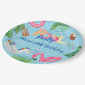 プールパーティー ペーパープレート (アングル)