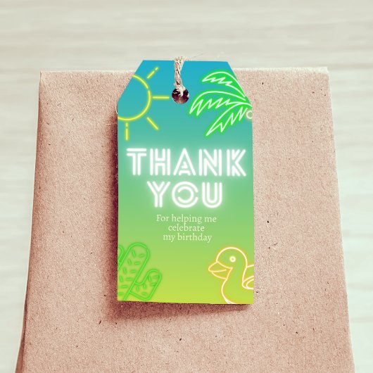 プールパーティー・ボーイ・バースデー ギフトタグ