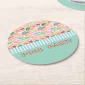 プールパーティー ラウンドペーパーコースター (アングル)