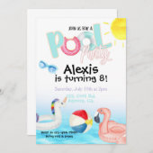 プールパーティー、夏パーティー、スイムパーティー (正面/裏面)