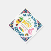 プールパーティー |夏モダンをテーマにした誕生日パーティー スタンダードカクテルナプキン (角)