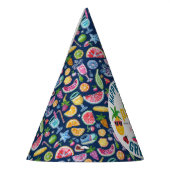 プールパーティー |夏モダンをテーマにした誕生日パーティー パーティーハット (左)