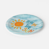 プールパーティー 太陽の下でのパーティープレート ペーパープレート (アングル)