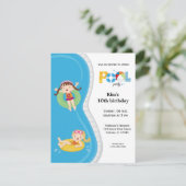 プールパーティー(女の子) 招待状 (スタンド正面)